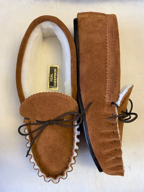 Sheepskin Lined Moccasin with Hard Sole | Arthur