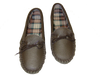 Brown Leather Moccasin Slipper Hard Sole | Paul