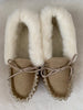 Ladies Suede Moccasin with wool lining and collar | Teresa