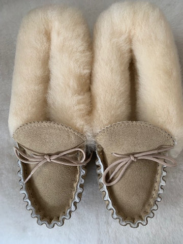 Sheepskin Lined Moccasin with Hard Sole | Chloe