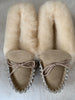 Luxury Sheepskin Lined Moccasin with Sheepskin Collar and Hard Sole | Claudia