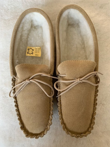 Leather Moccasin with Fabric Lining and Hard Sole | Chris