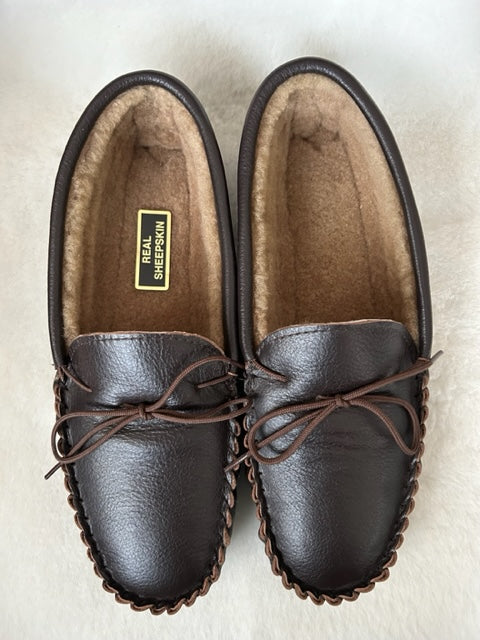 Mens real leather slippers on sale