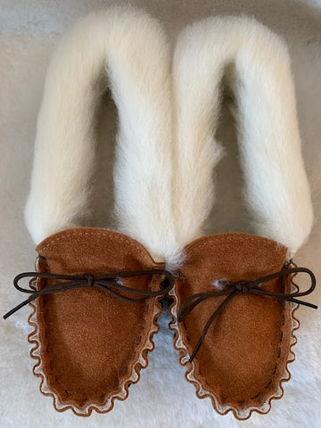 Ladies Suede Soft Sole Moccasin | Anne