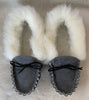 Ladies Moccasin with Wool Lining and Collar | Katie
