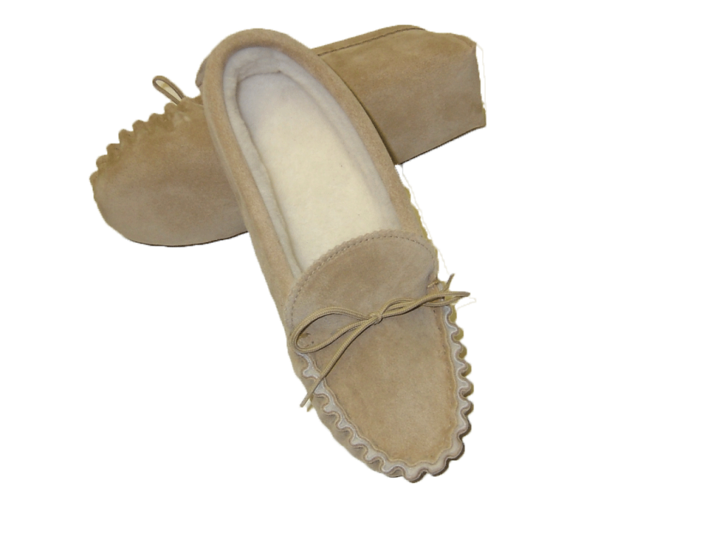 Sheepskin Lined Moccasin with Soft Sole Shetland Dane Crafts