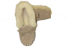 Ladies Suede Moccasin with wool lining and collar | Teresa