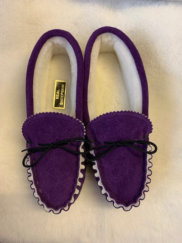 Ladies Suede Soft Sole Moccasin | Anne