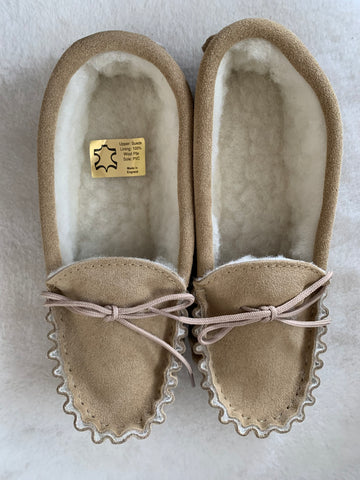 Ladies Suede Soft Sole Moccasin | Anne